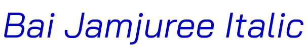 Bai Jamjuree Italic fonte